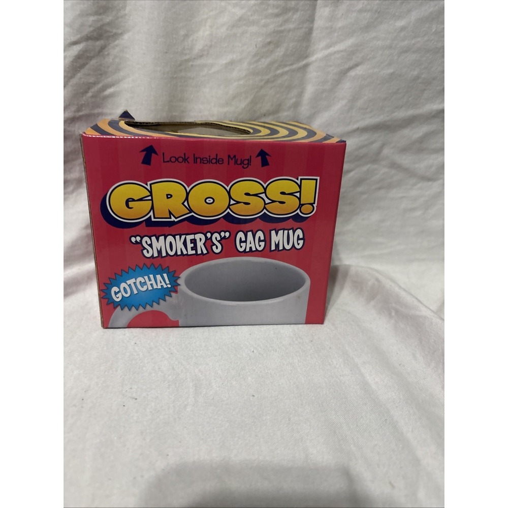 Gross! Smoker's Gag Prank Ceramic Secret Santa‎ Christmas Gift Present Cup Mug